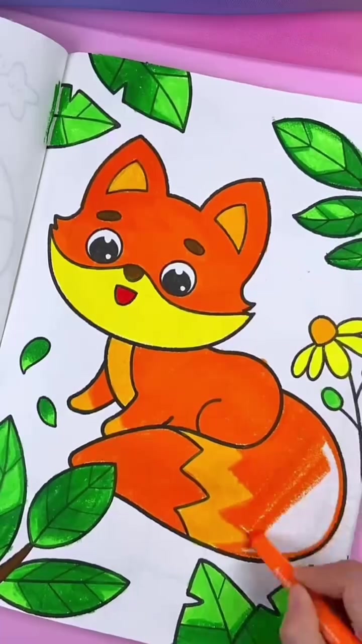 超大超厚的涂鸦画册 涂色送不脏手蜡笔 美人鱼公主小红帽