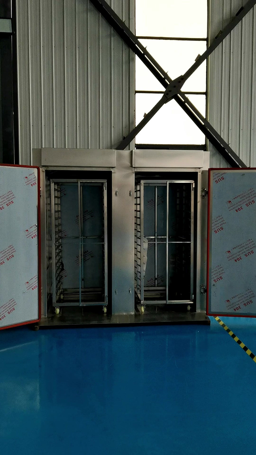 双开门全自动蒸箱,大型双开门蒸柜,诸城食品机械大型蒸箱