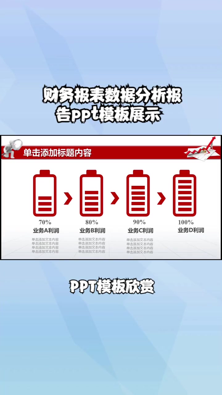 财务报表数据分析报告ppt模板展示 ppt模板分享 ppt模板套用 财务报表ppt 数据分