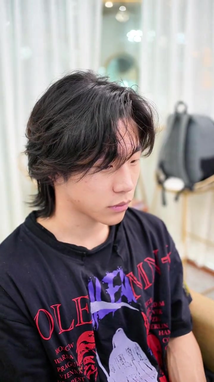 男生留长发详细修剪教程 男生长发 广州男士理发店 长发打理 鲻鱼头 狼尾发型