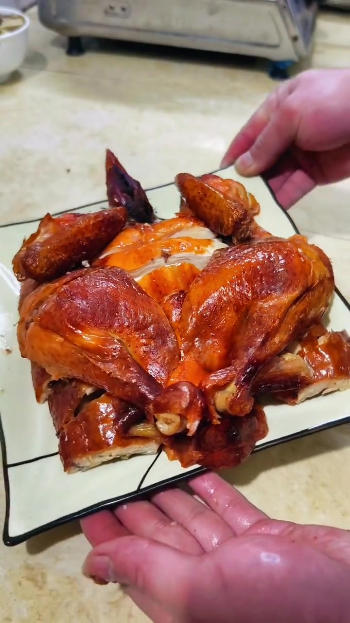 亮一款砍全鸡斩件装盘过程 烧鸡 大吉大利今晚吃鸡 美食分享