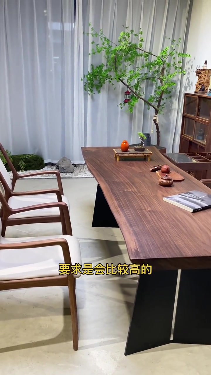 让邻居赞不绝口的客餐一体 去客厅化 客餐厅一体 北美黑胡桃 装修设计 客厅设计