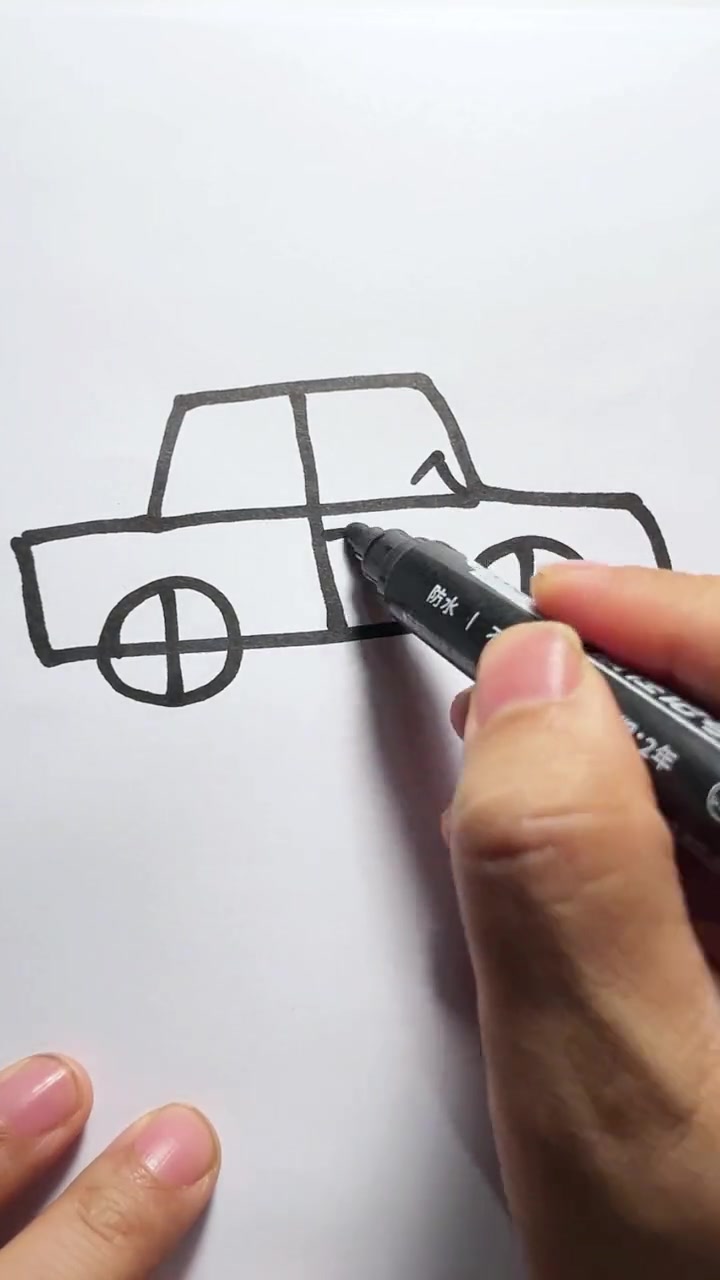 小汽车这样画,一学就会!创意简笔画 亲子简笔画 一起来画画 创意美术 儿童简笔画教程