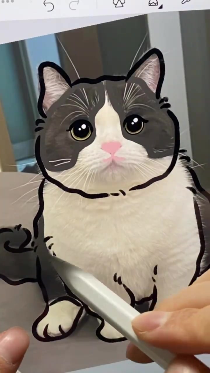 沉浸式画Q版头像|可爱简笔画黑猫警长