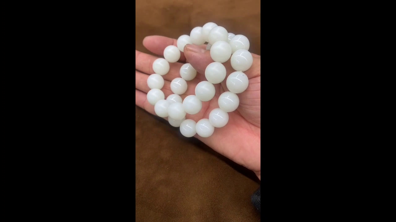 和田玉羊脂白手串