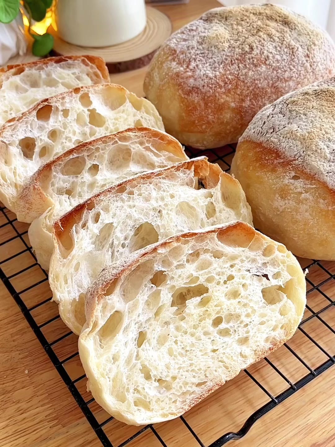 免揉!无糖多孔恰巴塔 拖鞋面包非常Q弹