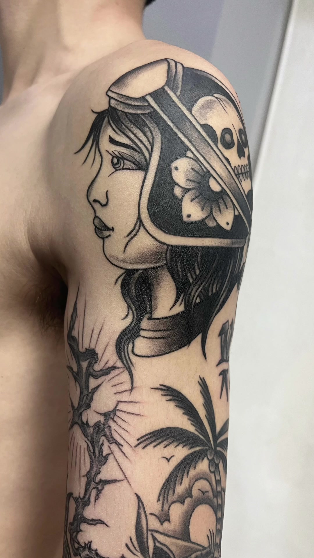 欧美花臂#拼接小图花臂#吴江酷客纹身