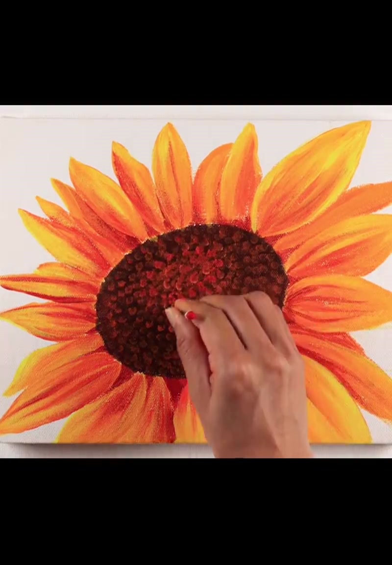 水粉画教程《金灿灿的向日葵》