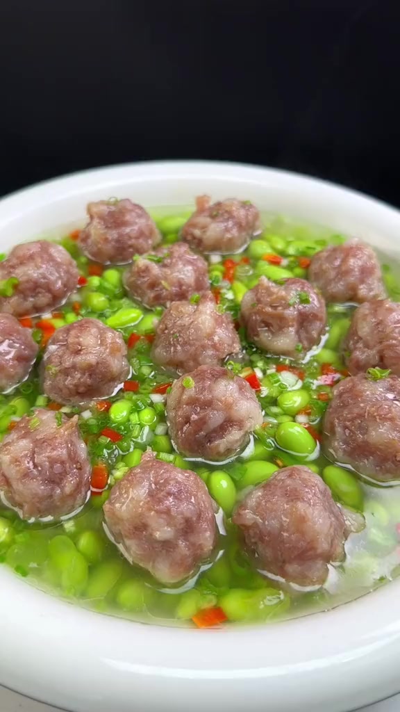 腊肉丸子蒸毛豆 地方特色美食 乡村味道 家乡特色 做法简单又营养