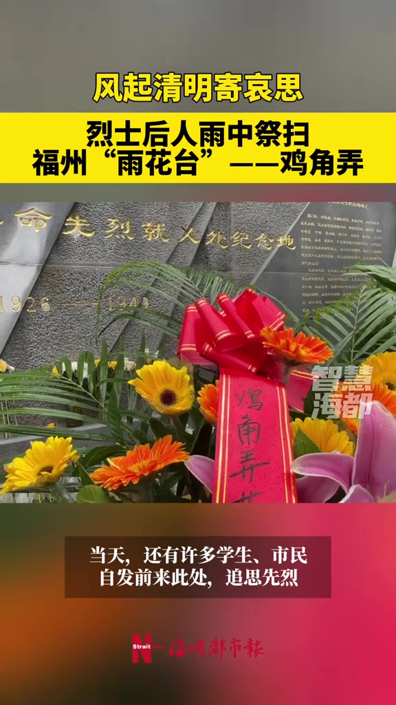 风起清明寄哀思!烈士后人雨中祭扫福州“雨花台”——鸡角弄