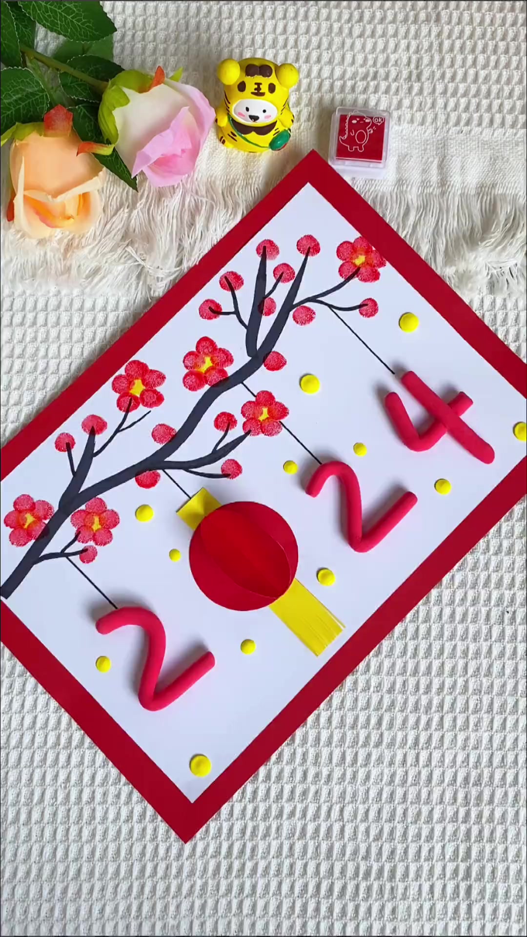 元旦新年创意画简单好看快收藏起来和孩子一起做吧!幼儿园手工亲子手工新年手工元旦手工元旦主题