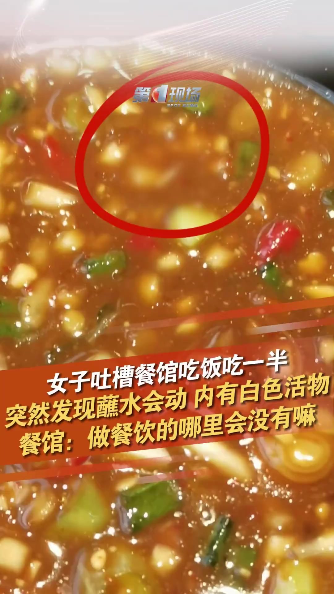 4月15日,云南普洱。女子称在餐馆就餐时,发现自己碗里有虫子,同桌朋友碗里也有,老板没道歉