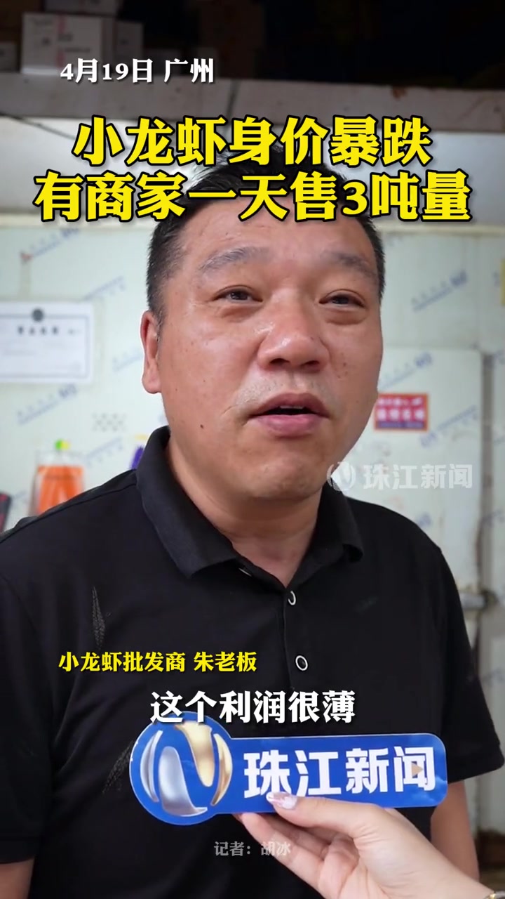 4月19日,广州。小龙虾进入旺季,小龙虾身价暴跌!记者走访广州黄沙海鲜批发市场,有商家称近