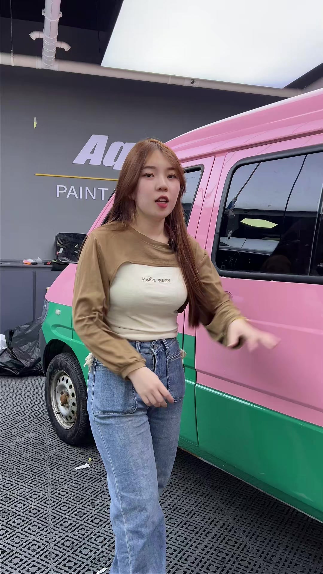 面包车也有少女心,走出发去卖冰淇淋吧 汽车 改色 春天 面包车