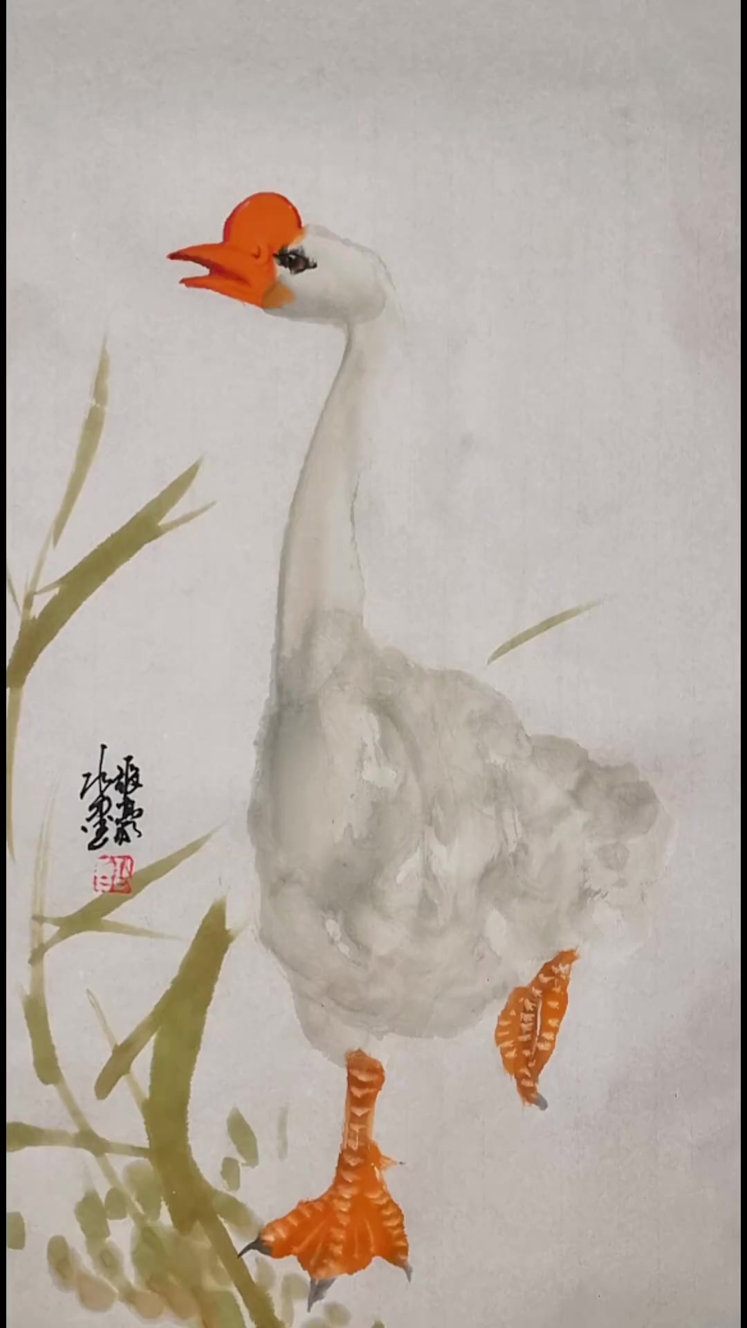 教你快速画大鹅。