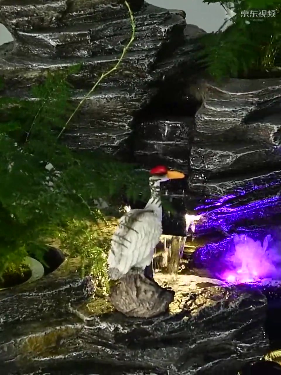 室内小型瀑布流水工艺假山水景气氛小鱼池水池假山