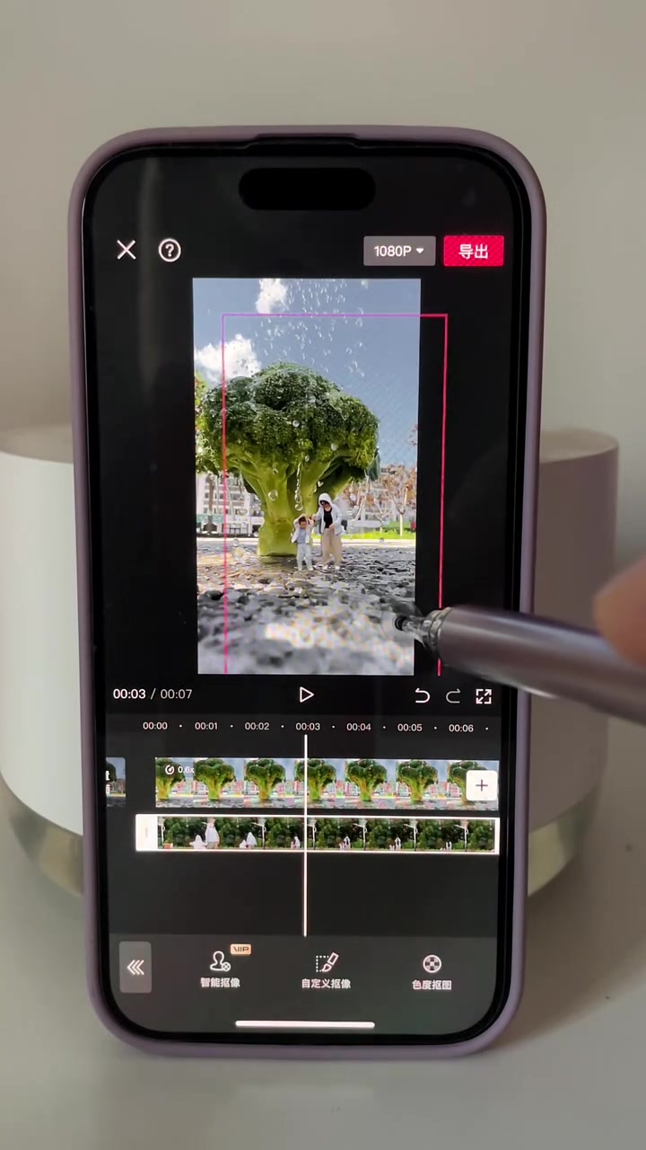 教你拍好玩的蔬菜下躲雨的视频