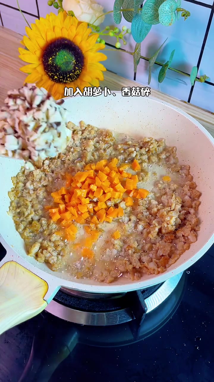 100天不重样的儿童营养餐|肉沫香菇饭 10分钟就可以搞定的宝宝下饭菜,有菜有肉营养好吃,