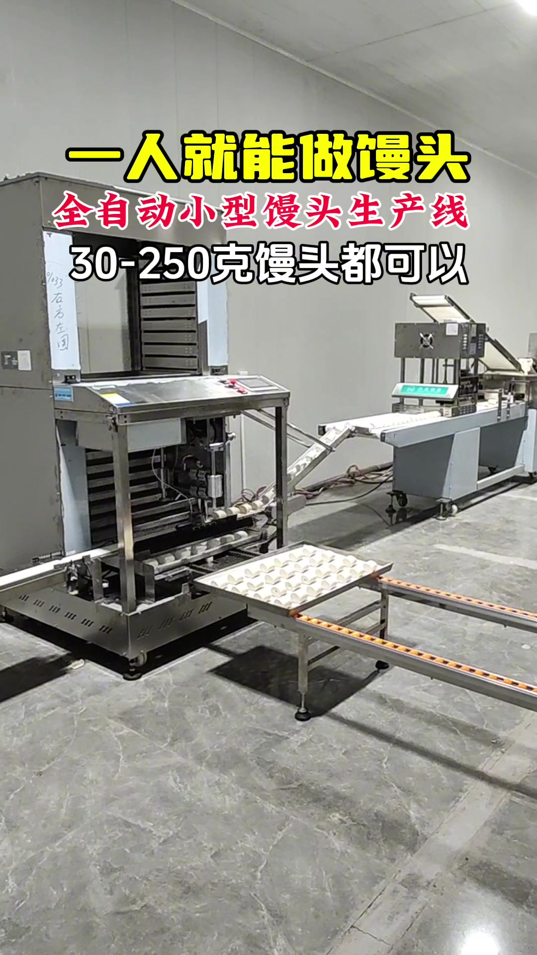 一人就能做馒头,小型馒头生产线,30-250克馒头都可以