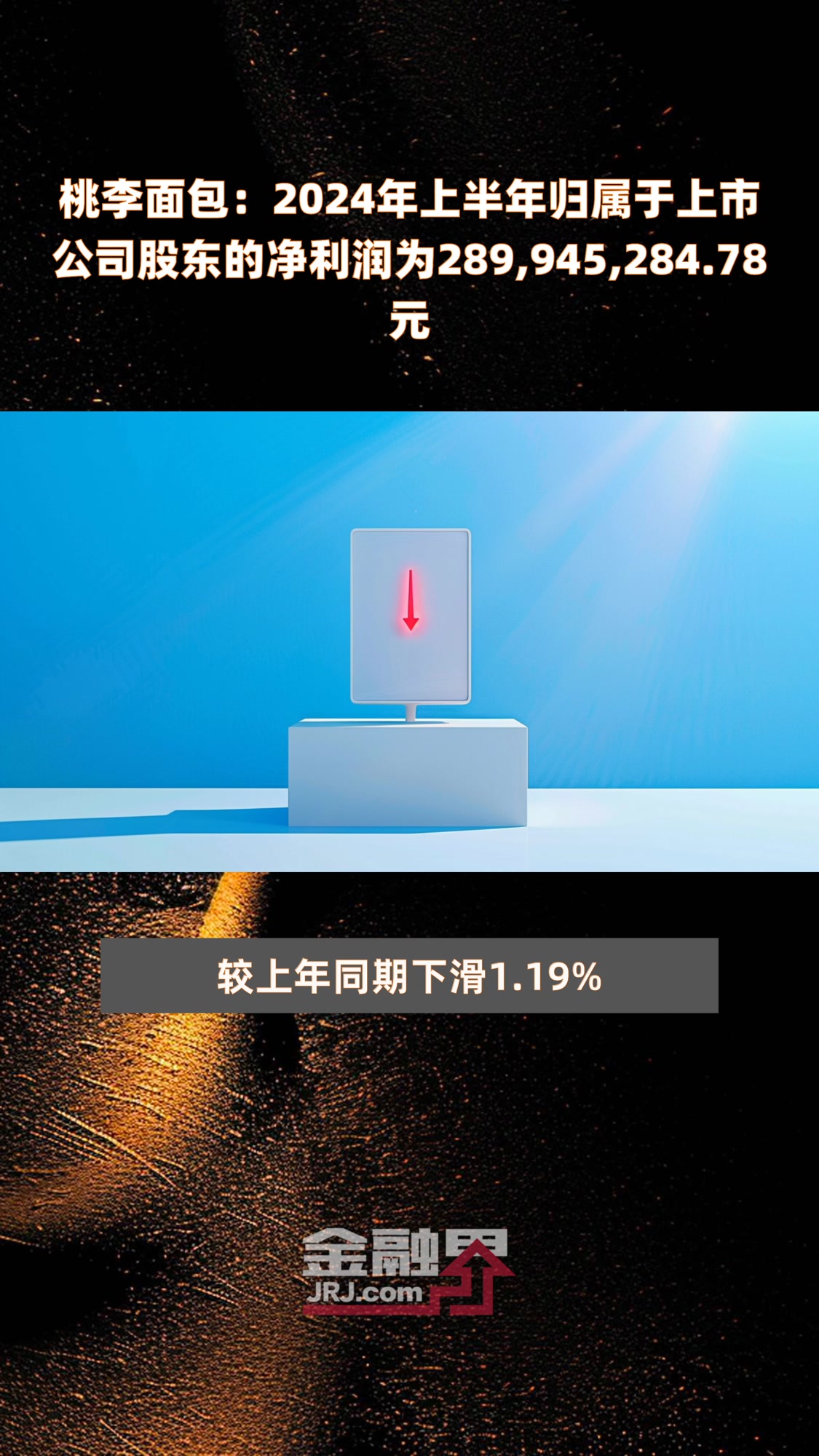 桃李面包:2024年上半年归属于上市公司股东的净利润为289,945,284.78元|快报