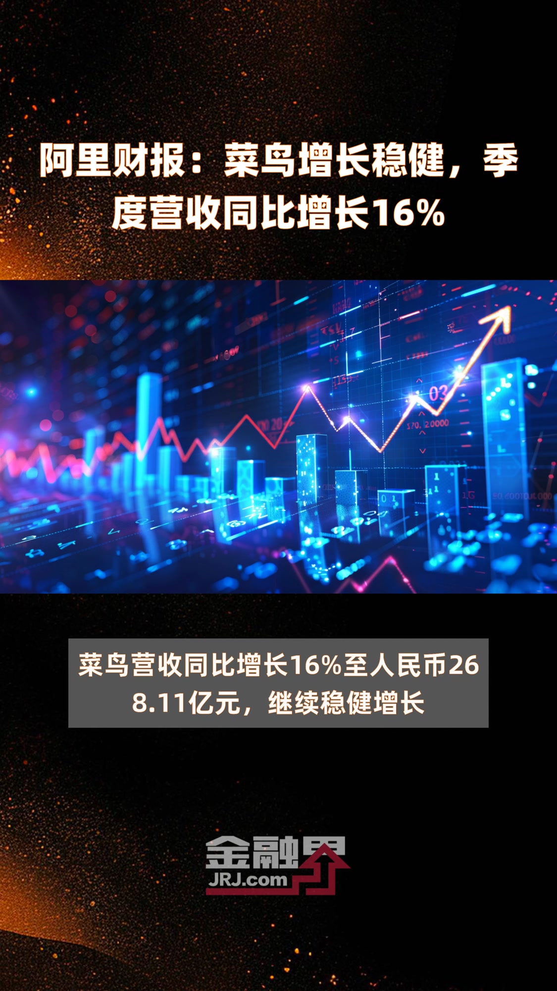 阿里财报:菜鸟增长稳健,季度营收同比增长16%|快报