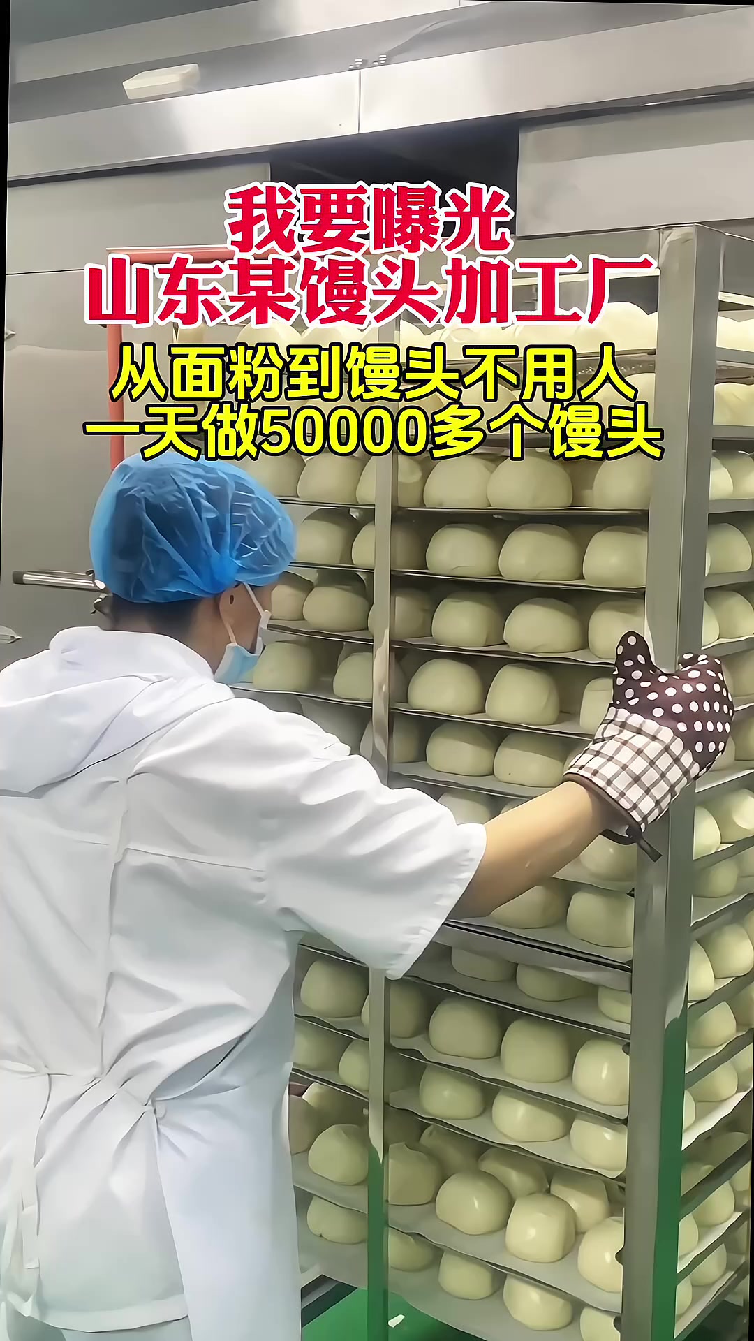 实拍山东某馒头加工厂,车间真实场景流出
