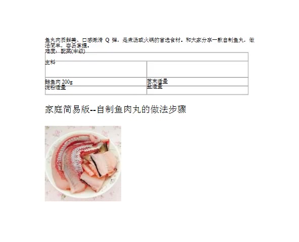 家庭里也能做出超级好吃的鱼肉丸!