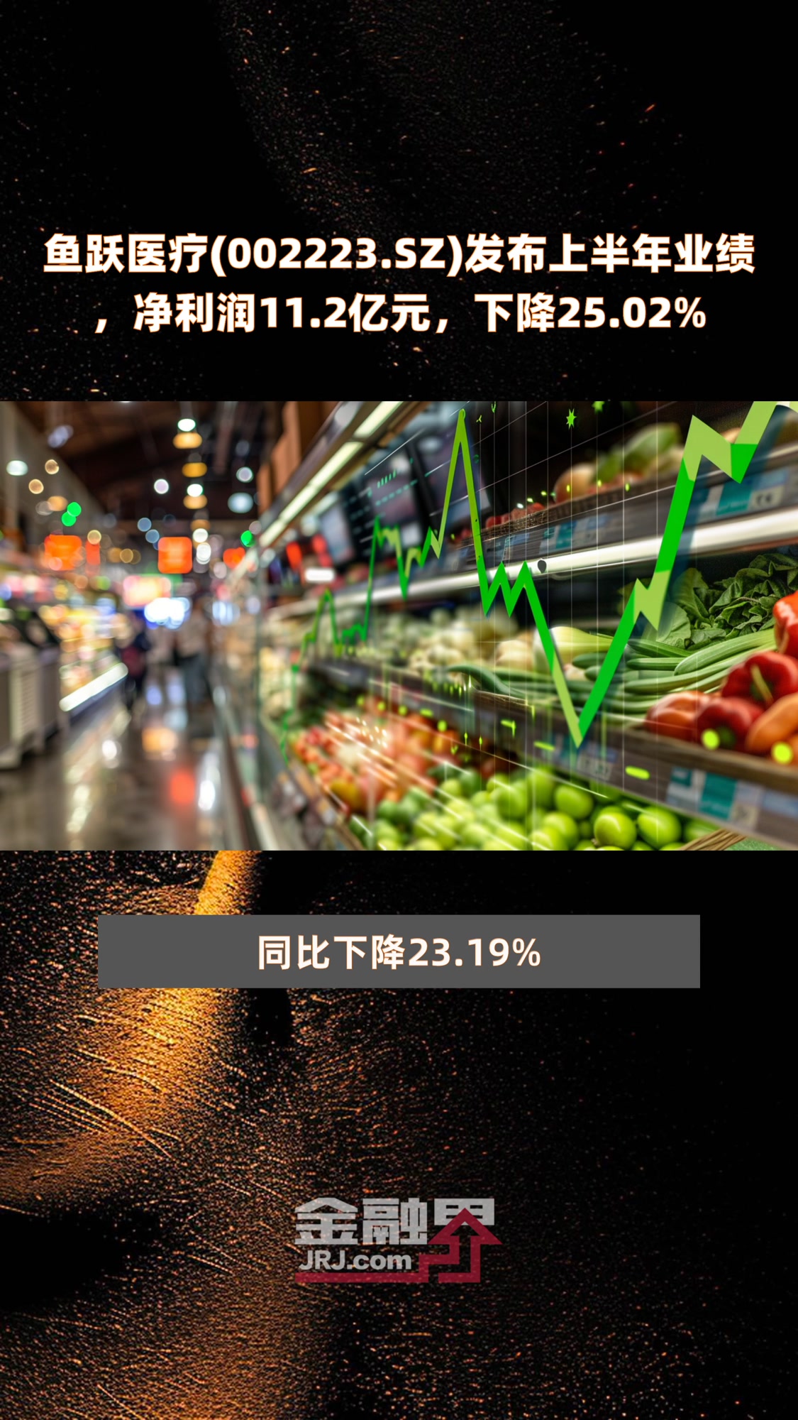 鱼跃医疗(002223.SZ)发布上半年业绩,净利润11.2亿元,下降25.02% |快报