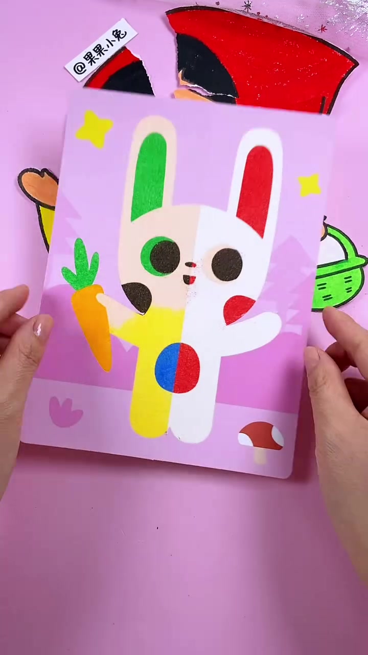 超大超厚的涂鸦画册 涂色送不脏手蜡笔 美人鱼公主小红帽