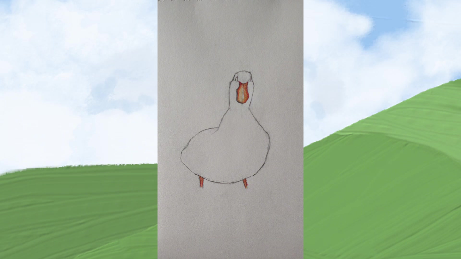 彩铅简笔画:教大家画一只可爱的小鸭子