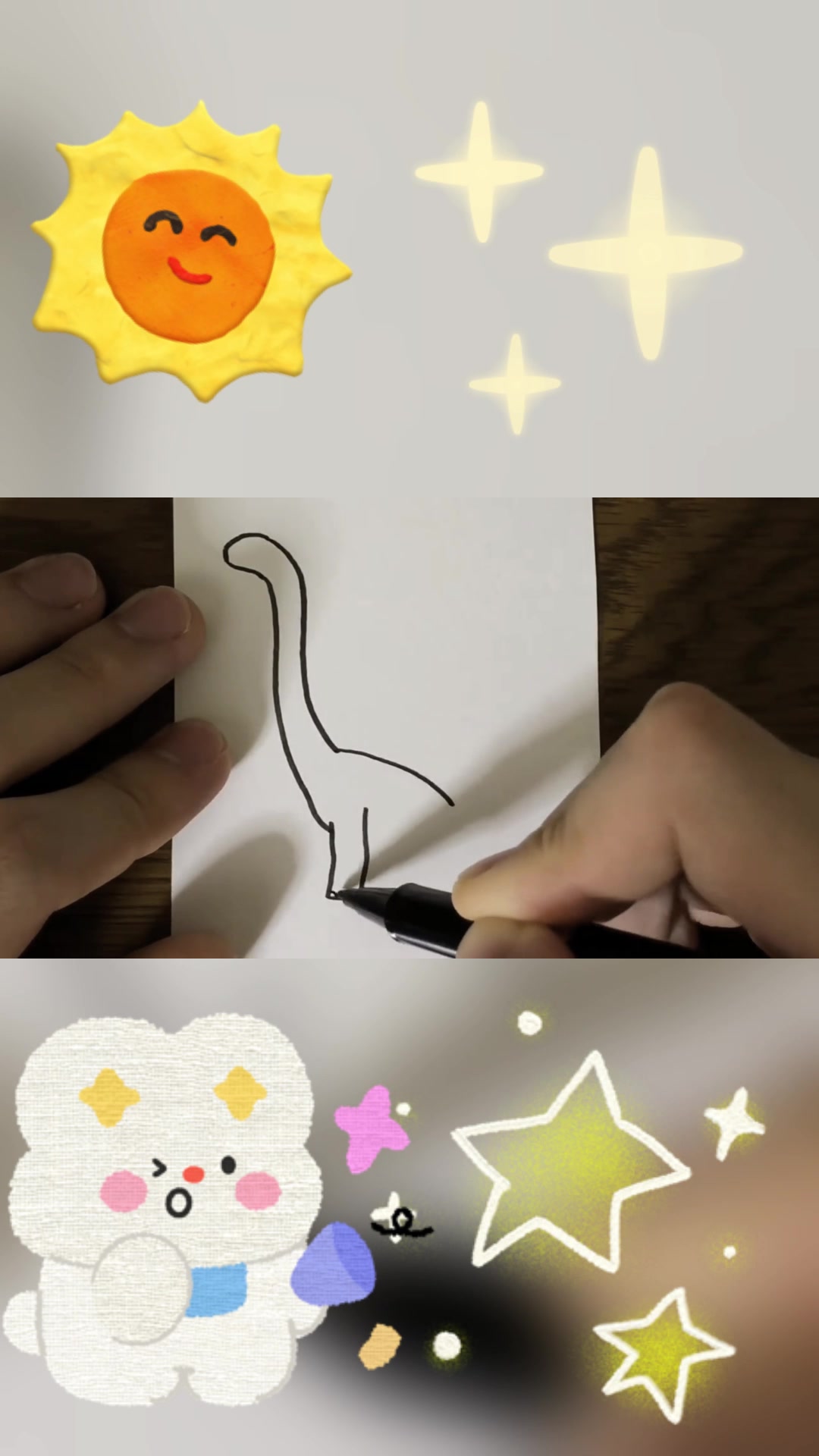 轻松绘制腕龙:可爱恐龙的简单画法教程