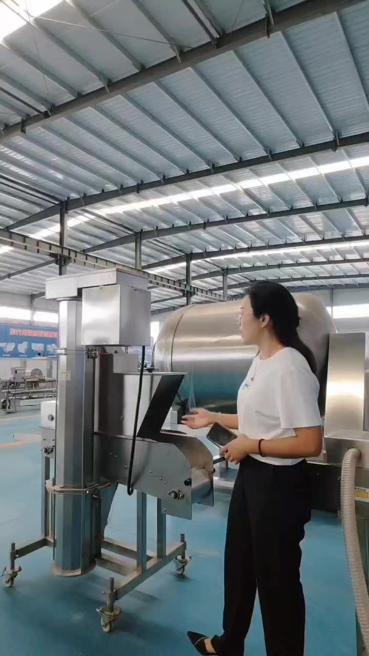 雪花鸡柳上糠机 20型鸡排裹糠机 刀鱼段上浆裹糠油炸设备