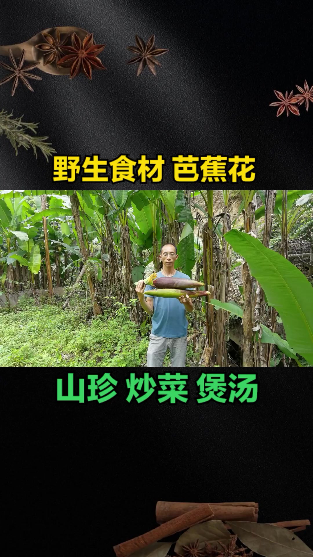 农村野生食材“芭蕉花”,晒干也是好药材,美味山珍吃过吗?