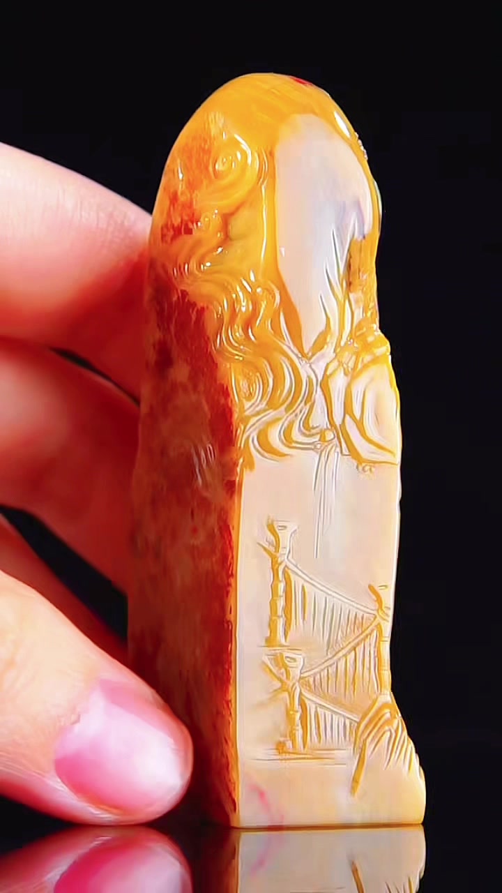 巴林鸡血石印章精品