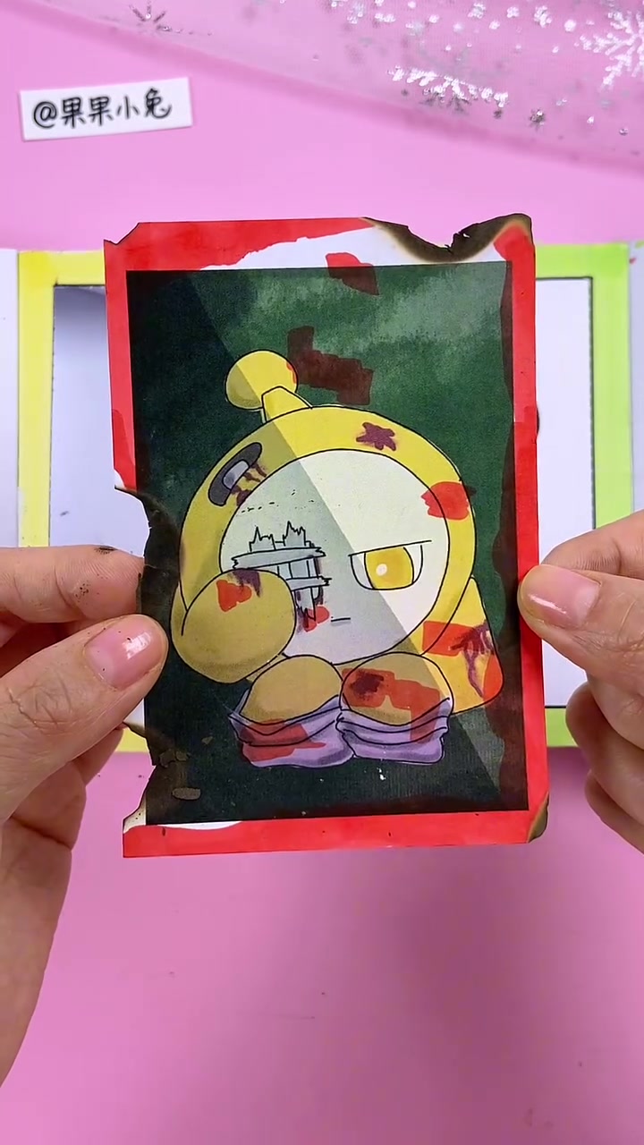 自制蛋仔黑化盲盒 卡通手绘恐怖洞洞乐