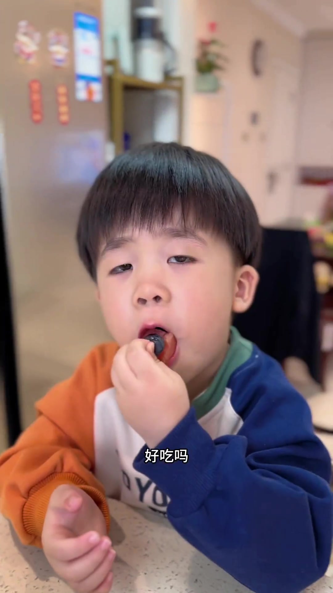今天带着小瑞在家动手做了一个小动物水果,小瑞和我一起做的