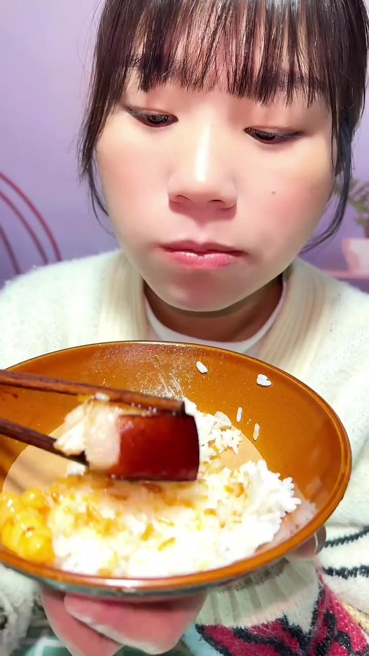 今天又吃二姐牌的红烧肉啦,只吃一块是不会胖的