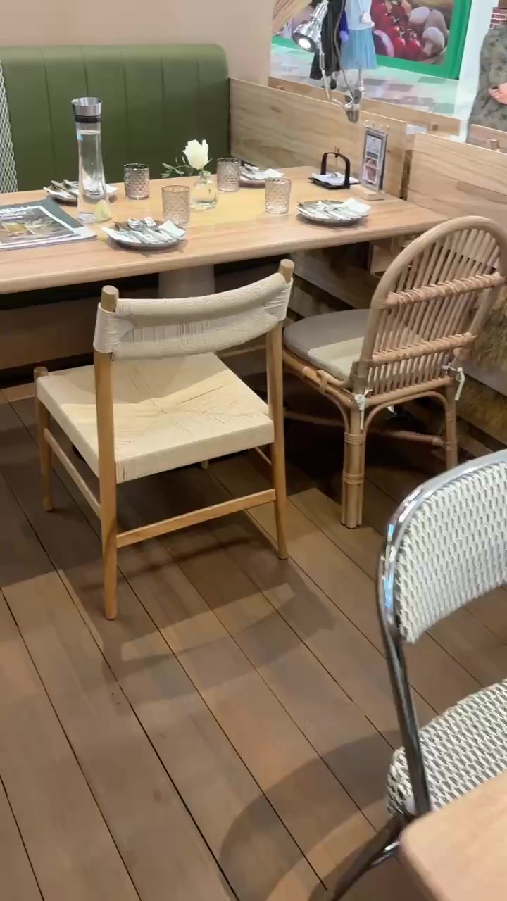 田园风 西餐厅桌椅 组合 甜品店 奶茶店 卡座沙发 定制厂家