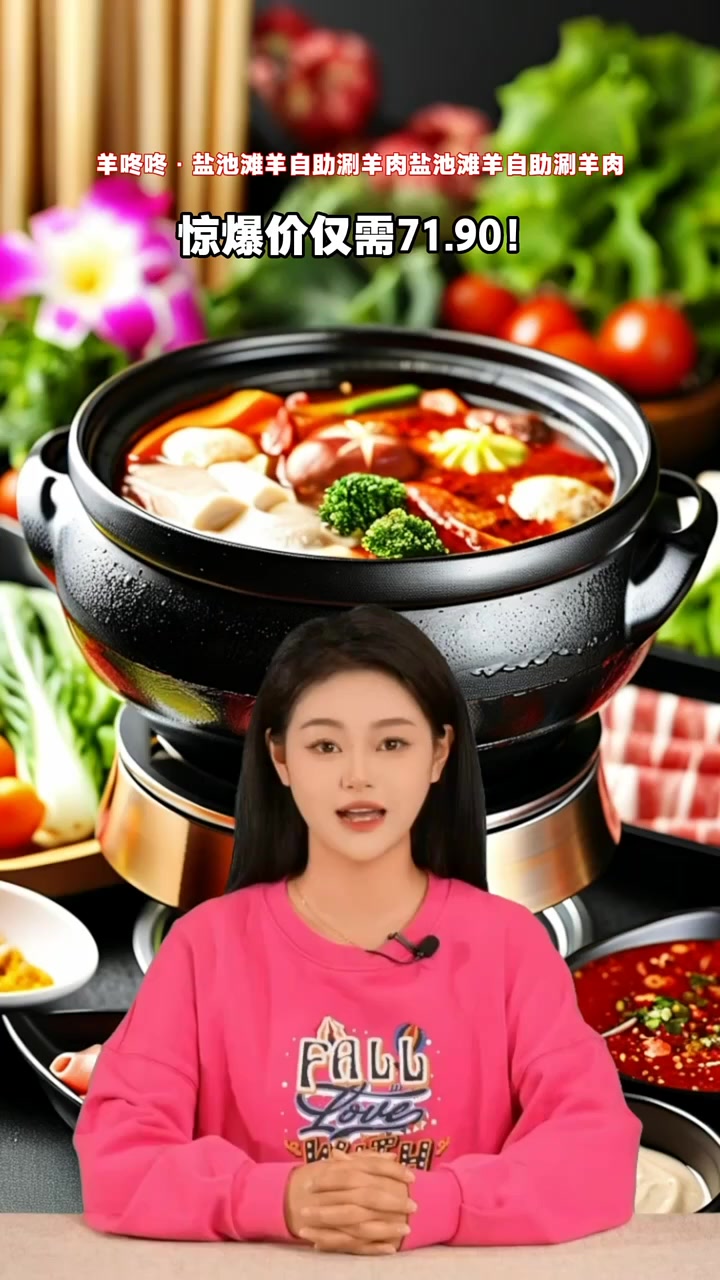 羊咚咚·盐池滩羊自助涮羊肉,现团购优惠,仅70多元,300多种菜品,环境升级!