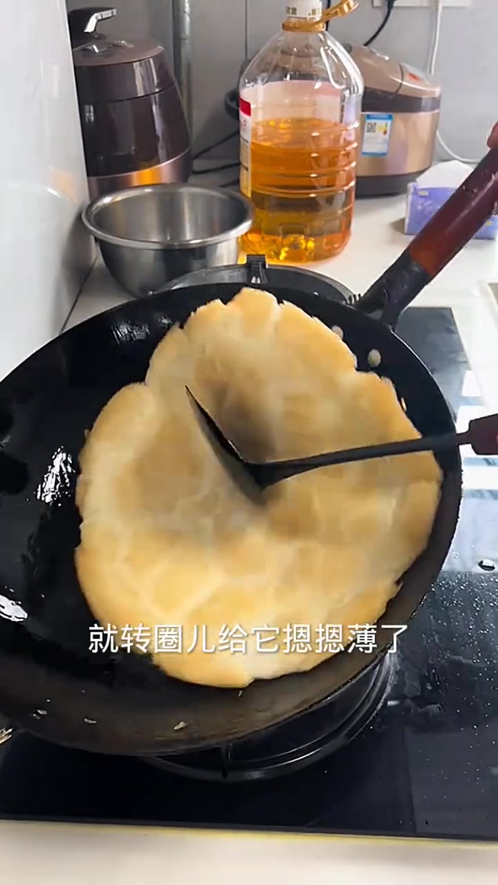 外酥里嫩的江米面饼,可好吃了