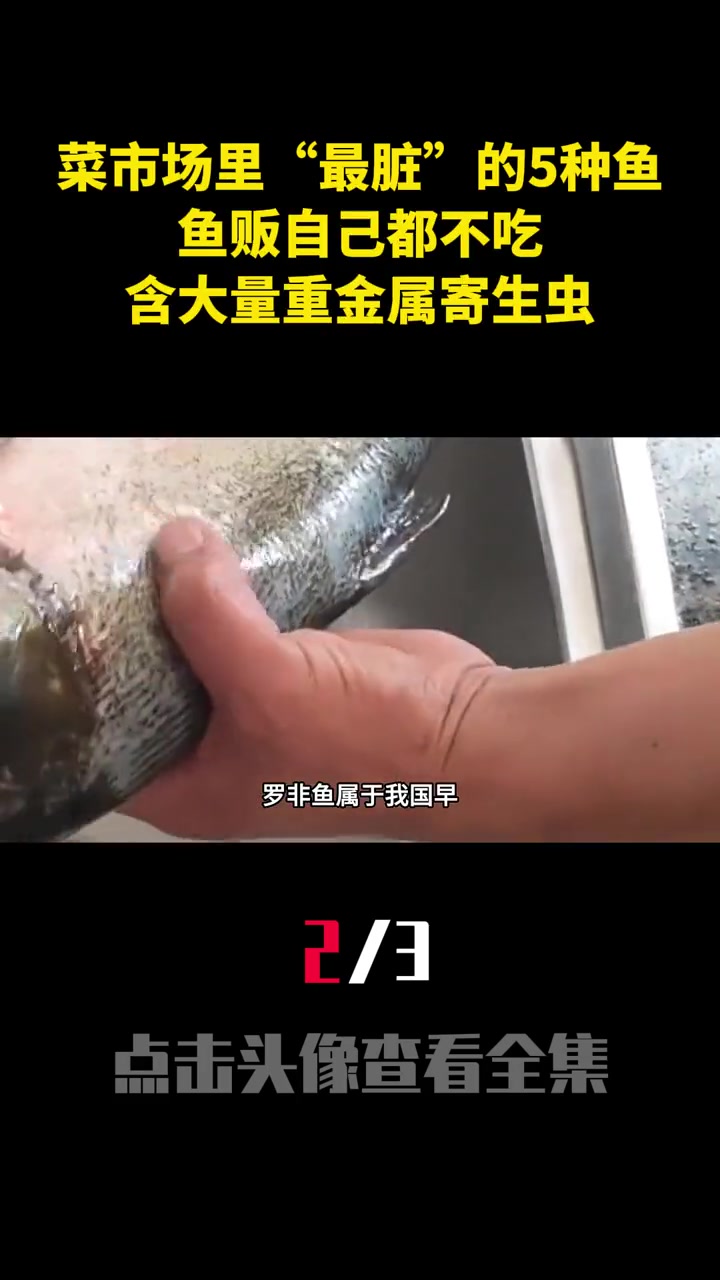 菜市场里“最脏”的5种鱼,鱼贩自己都不吃,含大量重金属寄生虫