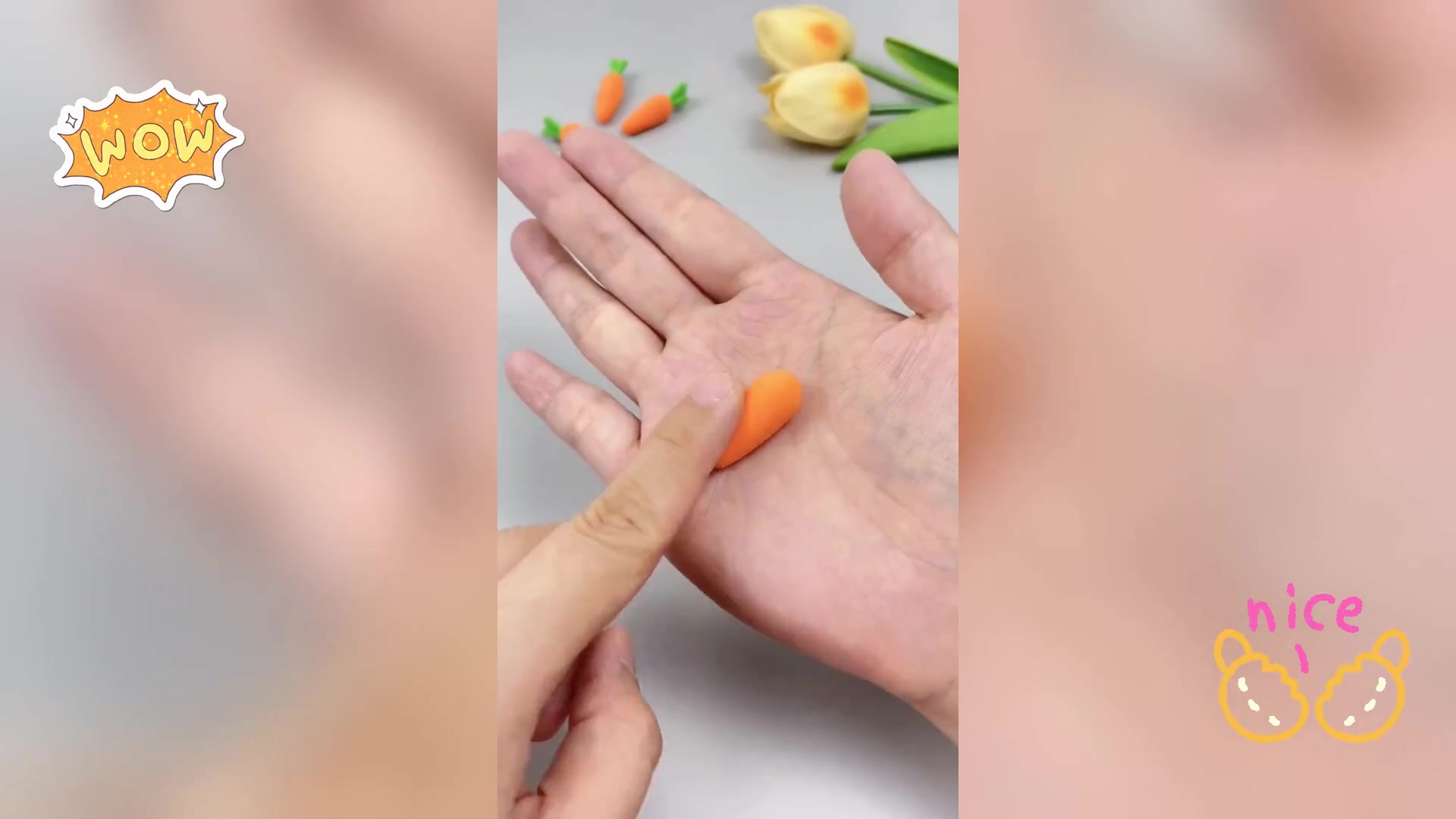 速成粘土小兔,胡萝卜菜园教程