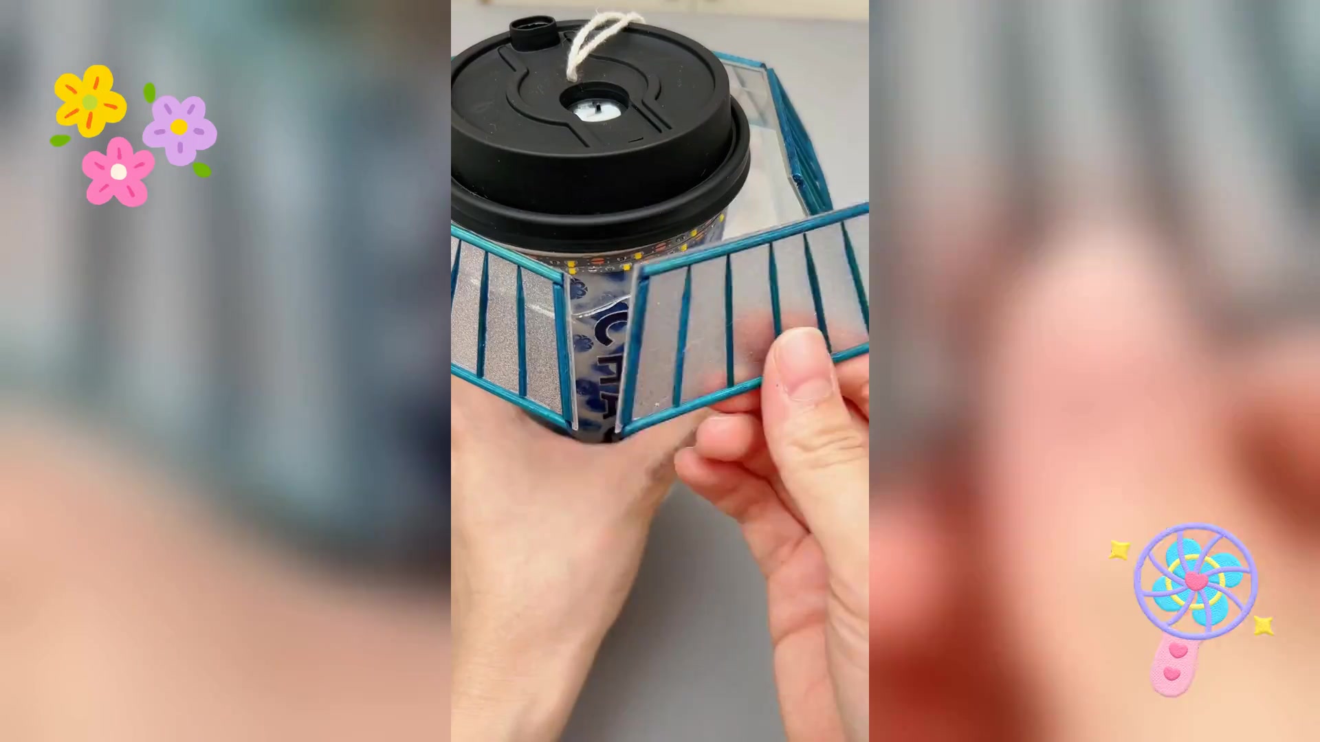 国风灯笼DIY: 中秋折纸莲花,奶茶杯创意改造