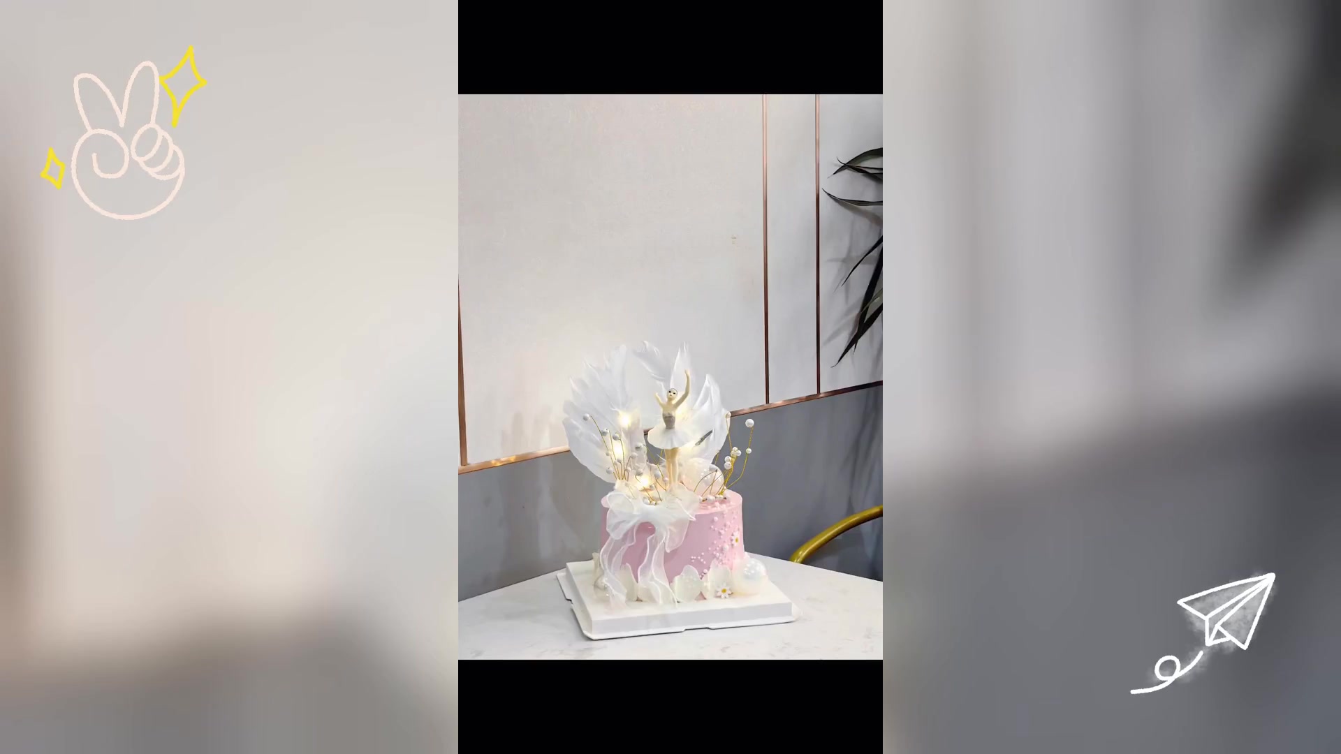 女孩舞动,皇冠蛋糕上的芭蕾