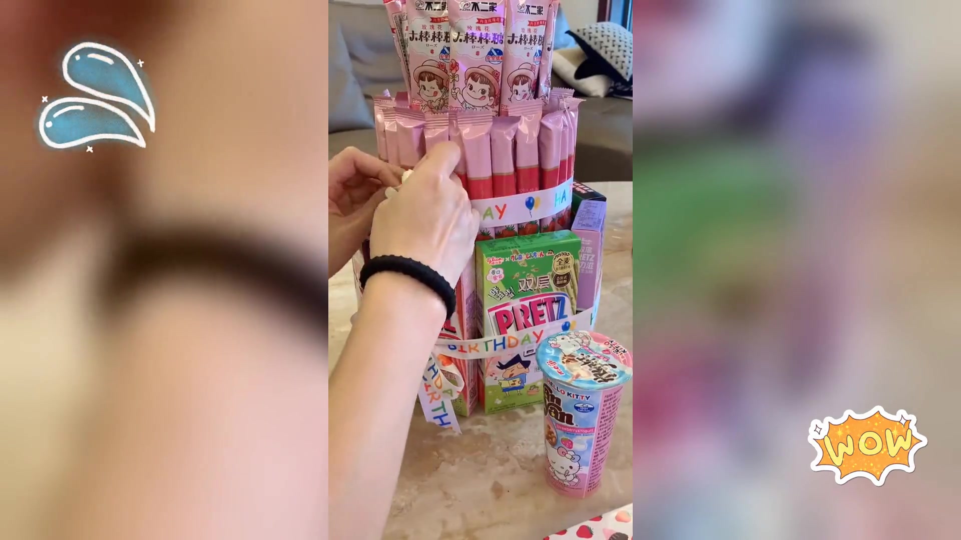 自制女儿生日零食蛋糕,附简易教程