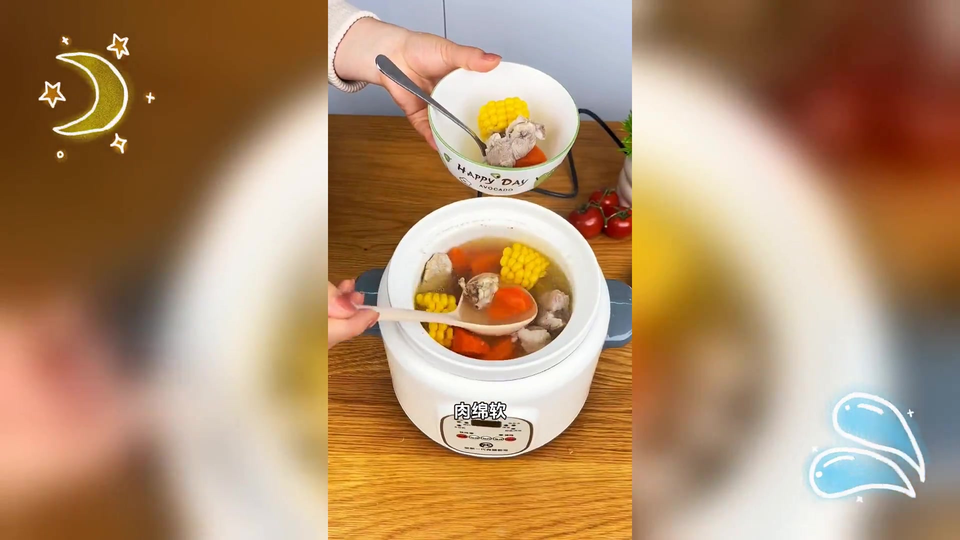 电炖锅必备,陶瓷内胆文武火炖汤,营养美味双全