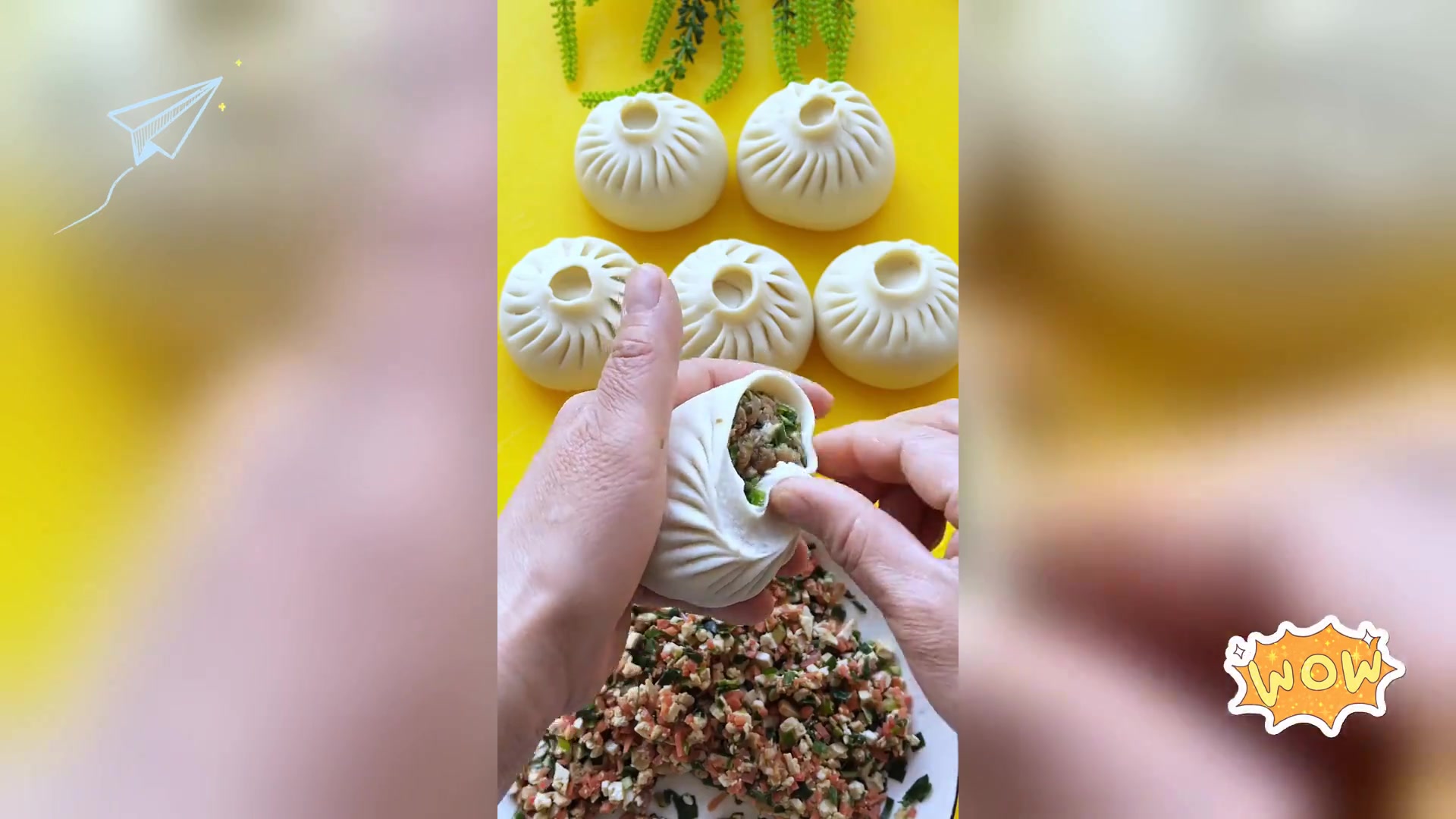 圆包子简易包法教学