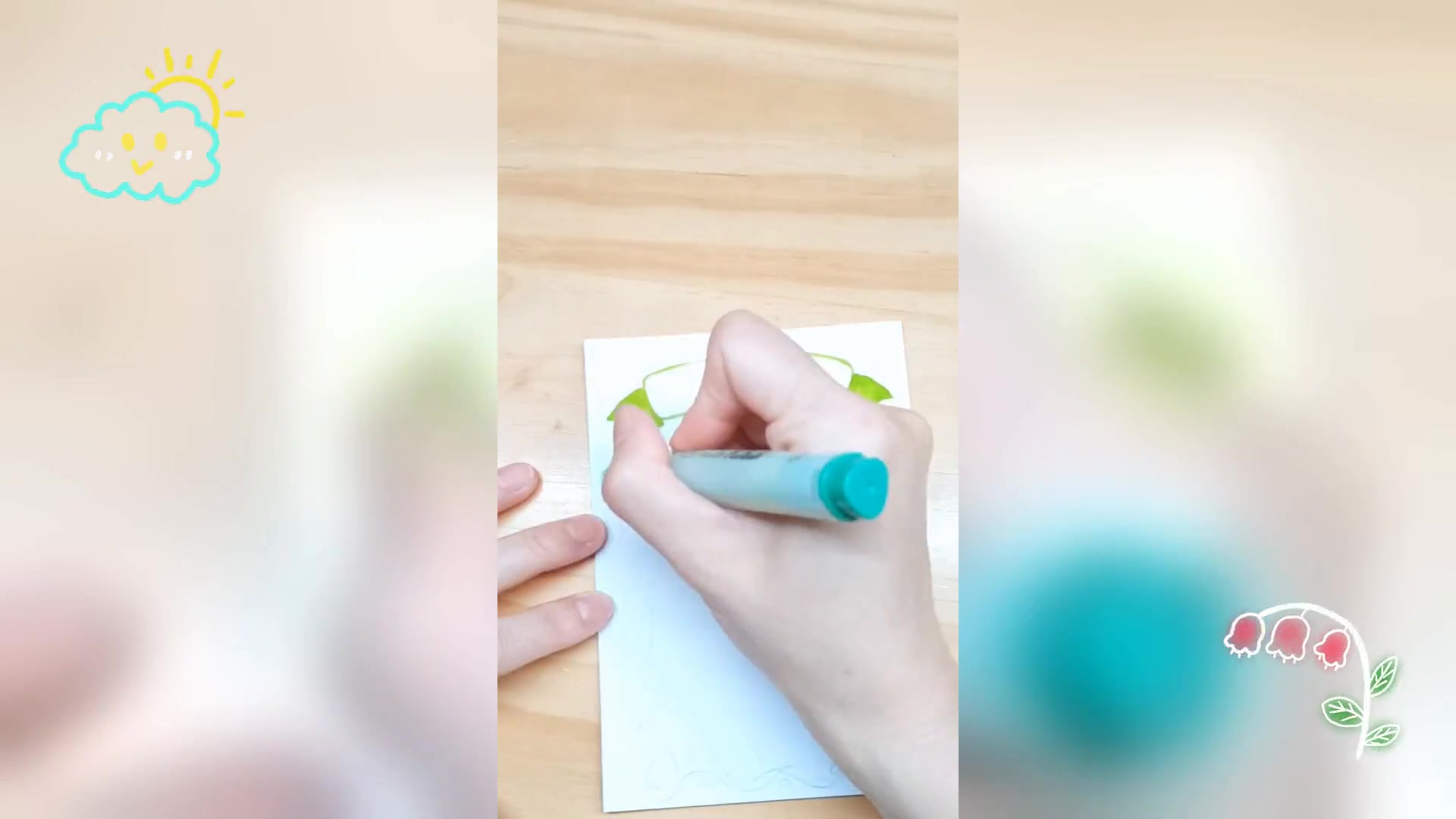简洁手绘报边框,清新花边设计