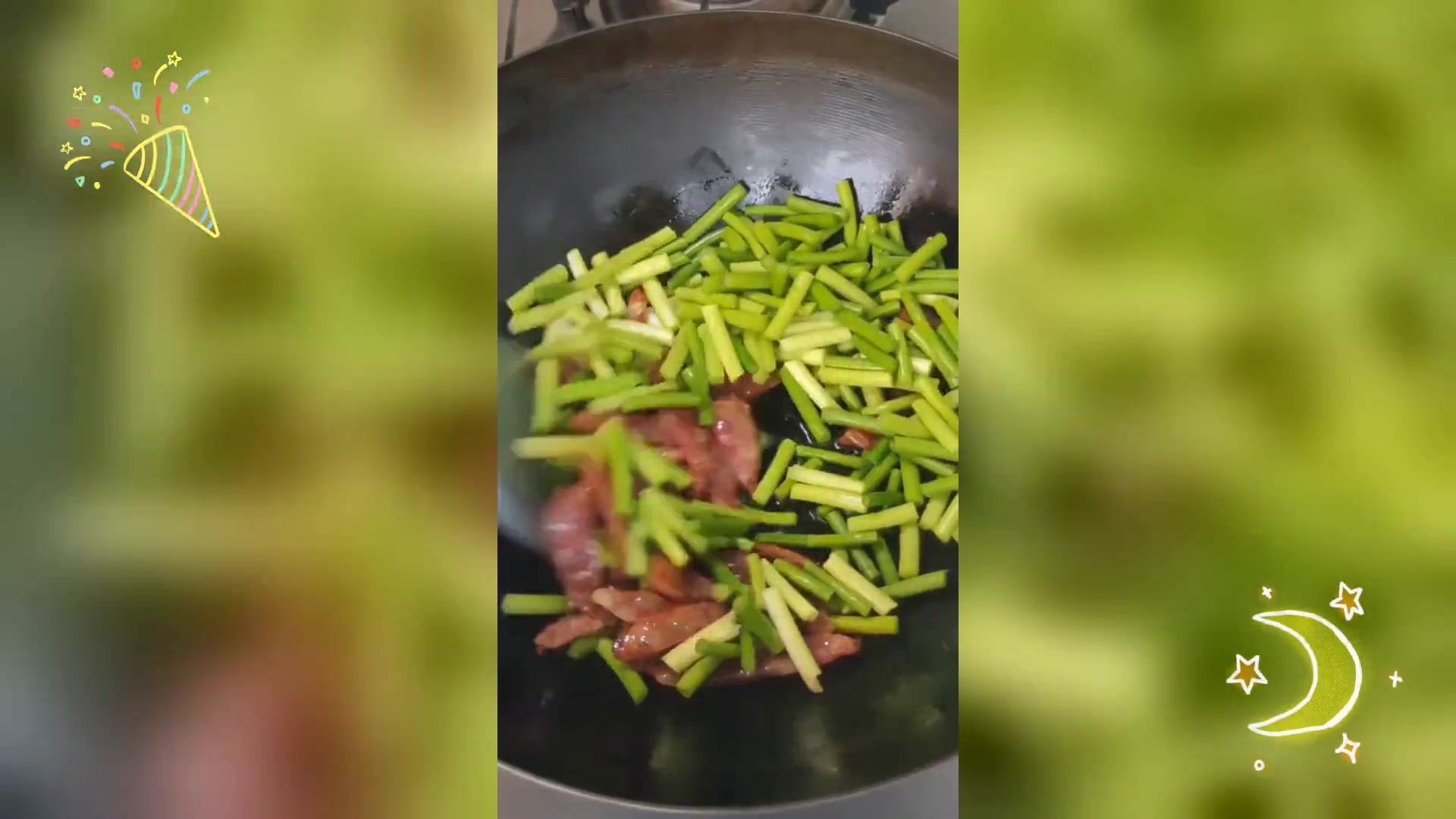 蒜苔腊肠家常炒,美味下饭之选