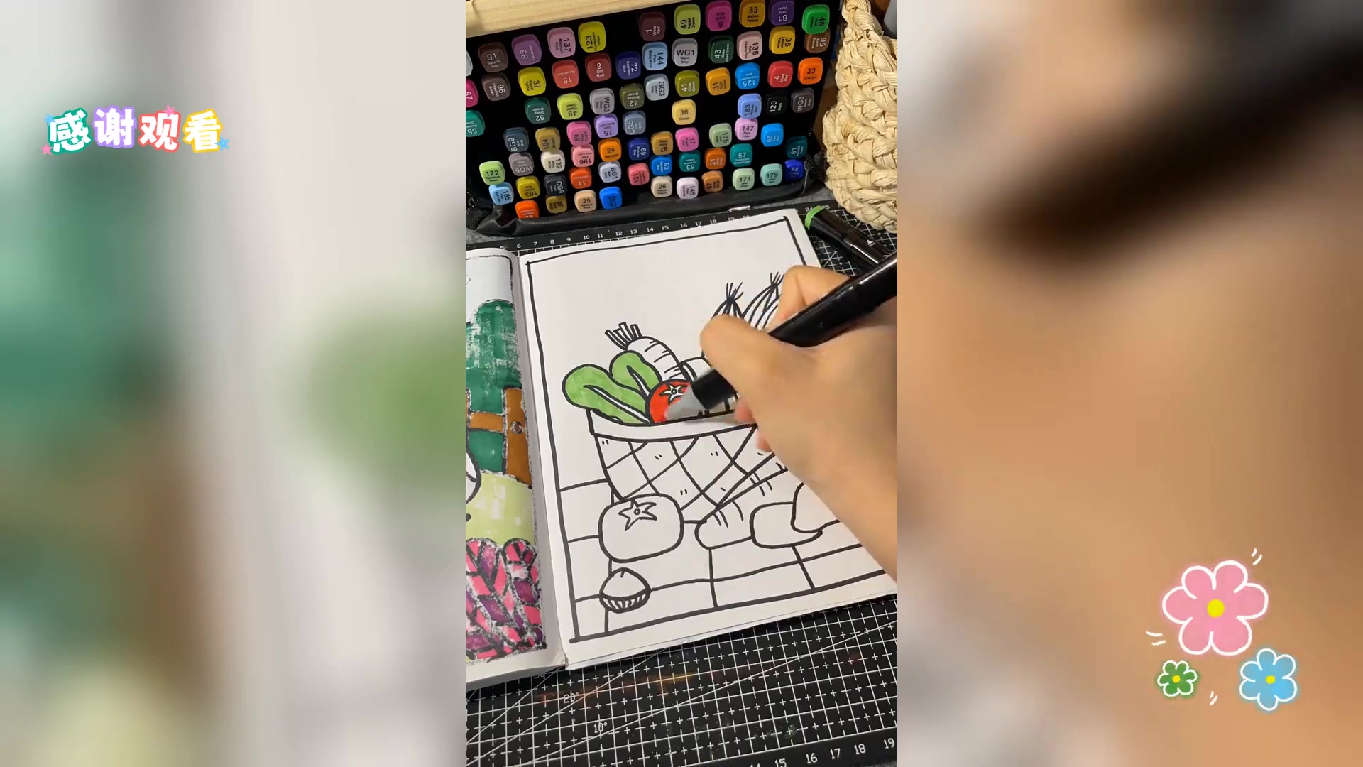 蔬菜篮简笔童画